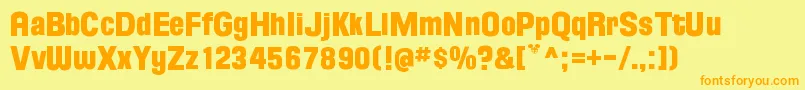 FloridaProjectPhaseOne Font – Orange Fonts on Yellow Background
