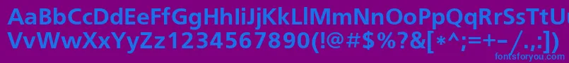 Freesetdemic Font – Blue Fonts on Purple Background