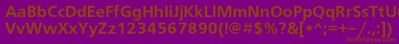 Freesetdemic-fontti – ruskeat fontit violetilla taustalla