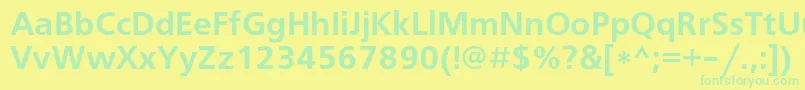 Freesetdemic Font – Green Fonts on Yellow Background