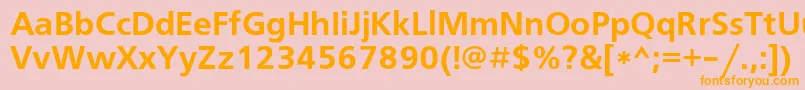Freesetdemic Font – Orange Fonts on Pink Background