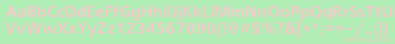 Freesetdemic-fontti – vaaleanpunaiset fontit vihreällä taustalla