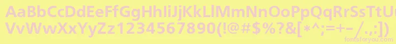 Freesetdemic Font – Pink Fonts on Yellow Background