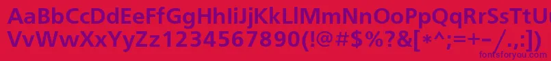 Шрифт Freesetdemic – фиолетовые шрифты на красном фоне