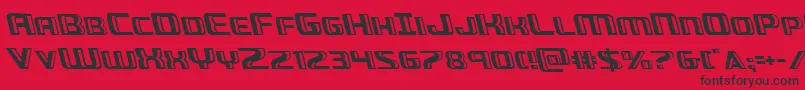 Greasegunleft Font – Black Fonts on Red Background