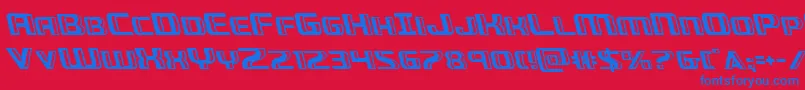 Greasegunleft Font – Blue Fonts on Red Background