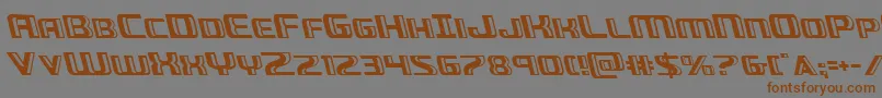 Greasegunleft Font – Brown Fonts on Gray Background