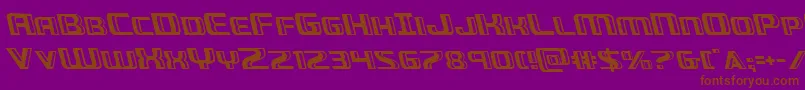 Greasegunleft Font – Brown Fonts on Purple Background