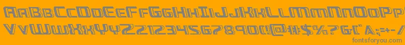 Greasegunleft Font – Gray Fonts on Orange Background