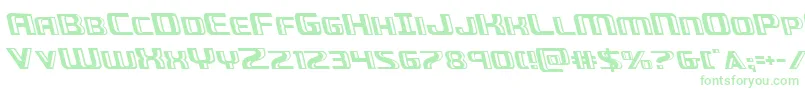Greasegunleft Font – Green Fonts on White Background