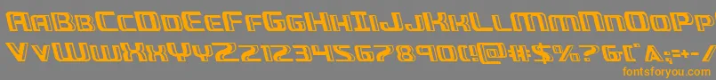Greasegunleft-fontti – oranssit fontit harmaalla taustalla