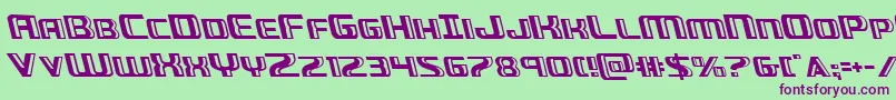 Greasegunleft Font – Purple Fonts on Green Background