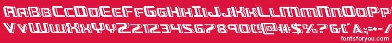 Шрифт Greasegunleft – белые шрифты на красном фоне