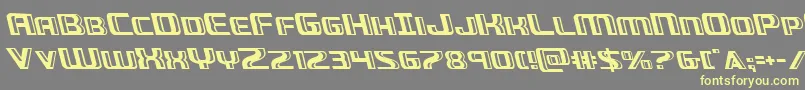 Greasegunleft Font – Yellow Fonts on Gray Background