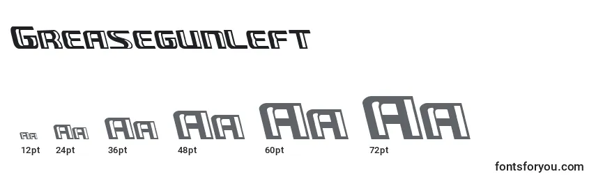 Greasegunleft Font Sizes