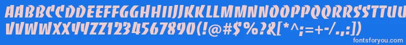 Bancostdフォントについての詳細 フォントBancostd – ピンクの文字、青い背景