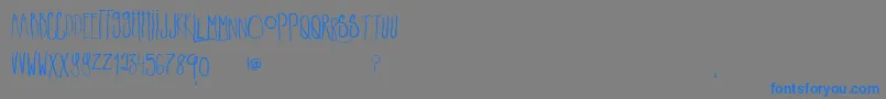 LakeshoreDrive Font – Blue Fonts on Gray Background