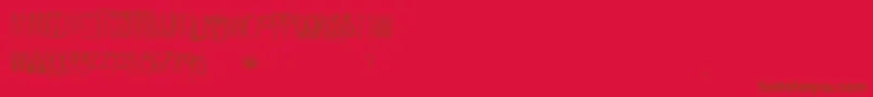 LakeshoreDrive Font – Brown Fonts on Red Background