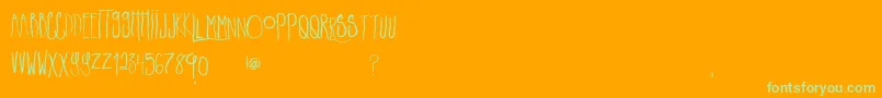 フォントLakeshoreDrive – オレンジの背景に緑のフォント
