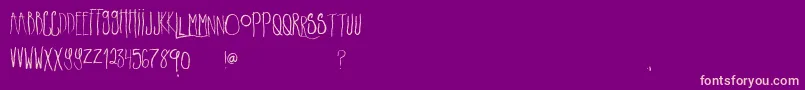LakeshoreDrive Font – Pink Fonts on Purple Background