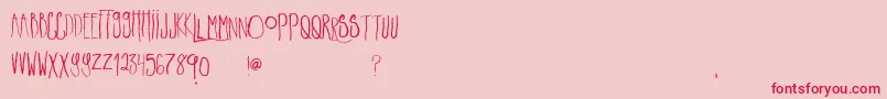 LakeshoreDrive Font – Red Fonts on Pink Background