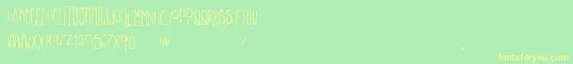 LakeshoreDrive Font – Yellow Fonts on Green Background