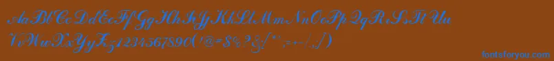 Шрифт DahlingScriptSsi – синие шрифты на коричневом фоне