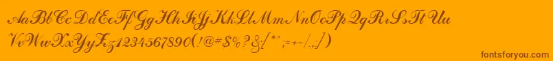 DahlingScriptSsi Font – Brown Fonts on Orange Background