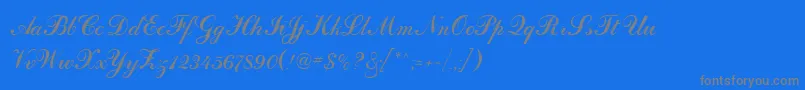 DahlingScriptSsi Font – Gray Fonts on Blue Background