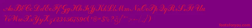 DahlingScriptSsi Font – Red Fonts on Purple Background