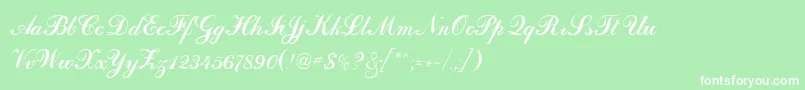 DahlingScriptSsi Font – White Fonts on Green Background