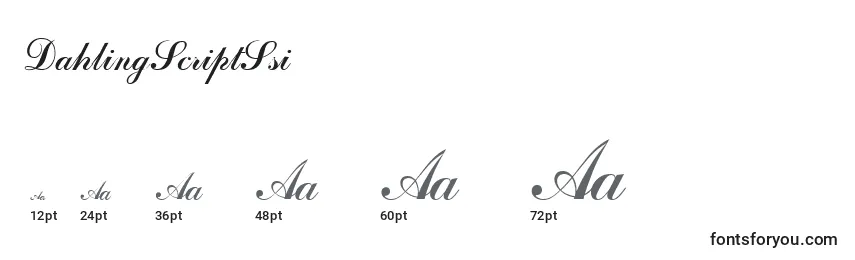DahlingScriptSsi Font Sizes
