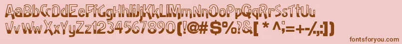 Halfbakedssk Font – Brown Fonts on Pink Background