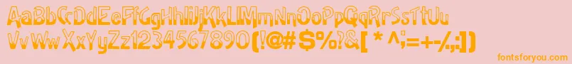 Halfbakedssk Font – Orange Fonts on Pink Background