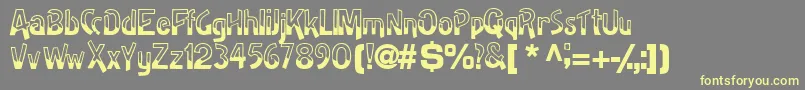 Halfbakedssk Font – Yellow Fonts on Gray Background