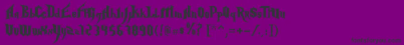 NightmareHeroNormal Font – Black Fonts on Purple Background