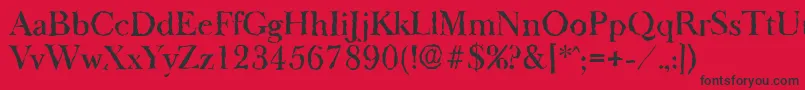 BaskeroldrandomMediumRegular Font – Black Fonts on Red Background