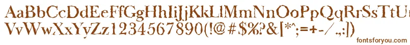 BaskeroldrandomMediumRegular Font – Brown Fonts on White Background