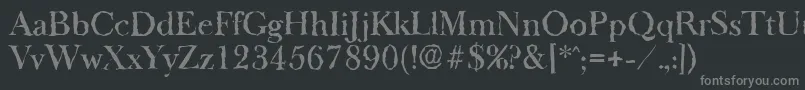 BaskeroldrandomMediumRegular-Schriftart – Graue Schriften auf schwarzem Hintergrund