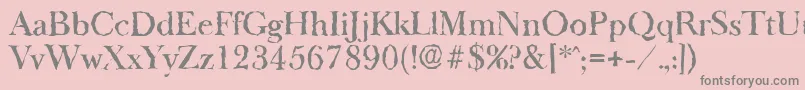 BaskeroldrandomMediumRegular Font – Gray Fonts on Pink Background