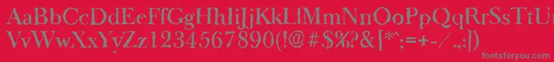 BaskeroldrandomMediumRegular Font – Gray Fonts on Red Background