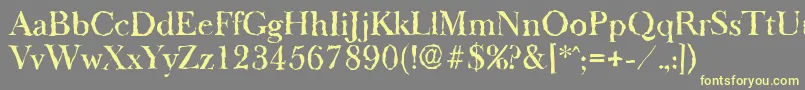 BaskeroldrandomMediumRegular Font – Yellow Fonts on Gray Background