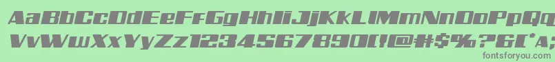 Galacticstormexpandital Font – Gray Fonts on Green Background