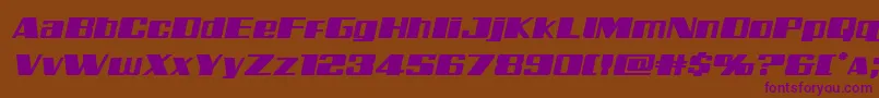 Шрифт Galacticstormexpandital – фиолетовые шрифты на коричневом фоне