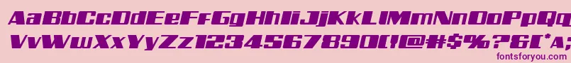 Galacticstormexpandital Font – Purple Fonts on Pink Background