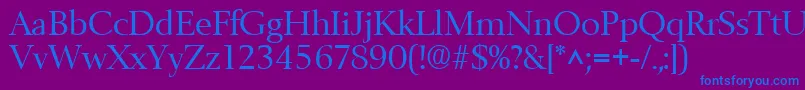 BelfastRegular Font – Blue Fonts on Purple Background