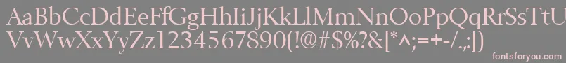 BelfastRegular-fontti – vaaleanpunaiset fontit harmaalla taustalla