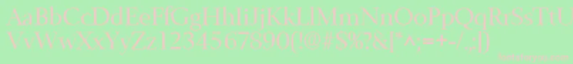 BelfastRegular Font – Pink Fonts on Green Background