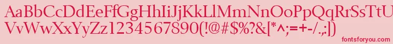 BelfastRegular Font – Red Fonts on Pink Background