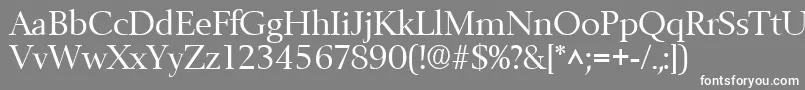 フォントBelfastRegular – 灰色の背景に白い文字